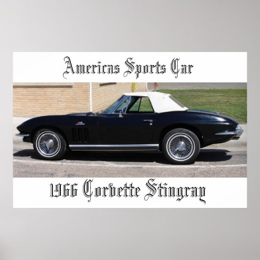 American Sports Car-1966 Corvette Stingray Poster (Voorkant)