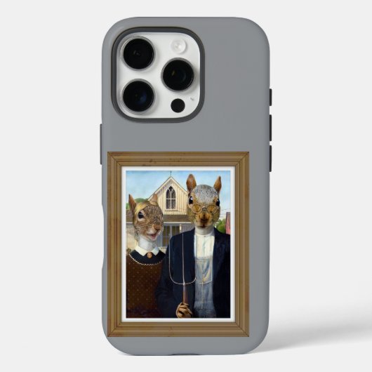 American Squirrel Gothic - grappig Case-Mate iPhone Case (Achterkant)