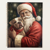 American Staffordshire avec Noël au Père Noël (Devant)