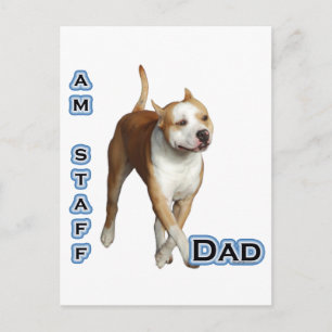 American Staffordshire Dad 4 Briefkaart