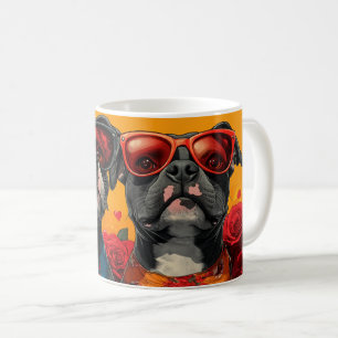 American Staffordshire Hartrozen Valentijnsdag Koffiemok