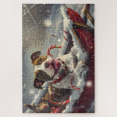 American Staffordshire Hond Kerstfeest Legpuzzel (Verticaal)