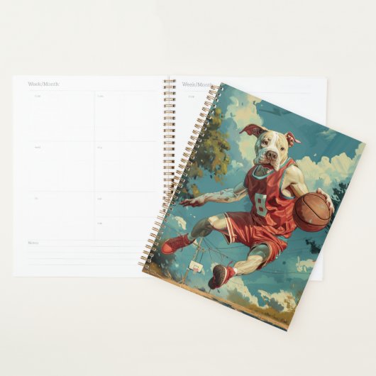 American Staffordshire Hondenbasketbal Planner (Display)