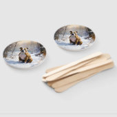 American Staffordshire liet het sneeuwKerstmis Handwaaier (Niet-gemonteerd)