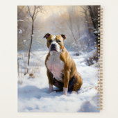 American Staffordshire liet het sneeuwKerstmis Planner (Achterkant)
