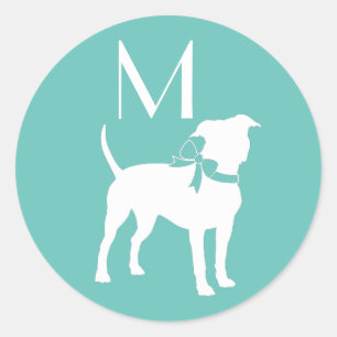 American Staffordshire Pit bull Dog Puppy Ronde Sticker