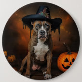 American Staffordshire Pompoenen Halloween Scary Ronde Button 6,0 Cm (Voorkant)