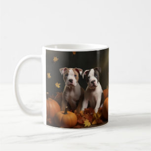 American Staffordshire Puppy Herfst Verrukking Koffiemok