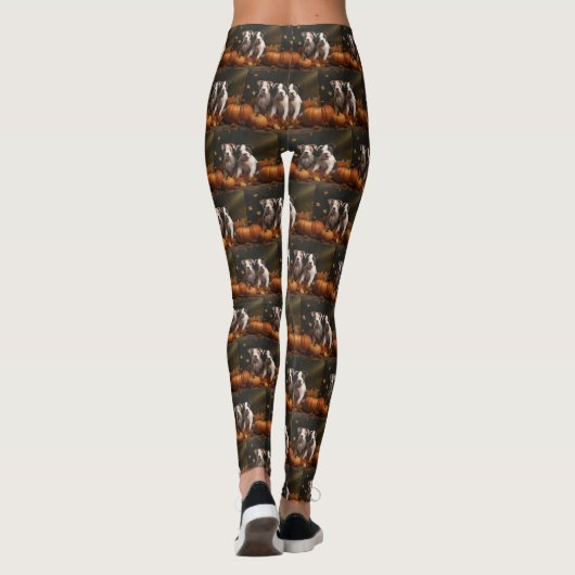 American Staffordshire Puppy Herfst Verrukking Leggings (Achterkant)