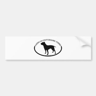 American Staffordshire Silhouette Black Bumper Sti Bumpersticker