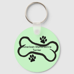 American Staffordshire Terrier Bone N Paws Sleutelhanger