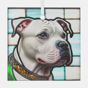 American Staffordshire Terrier "Glas in lood" Glas Ornament