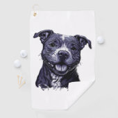 American Staffordshire Terrier Golfhanddoek (Insitu)