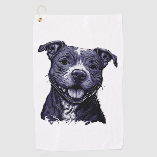 American Staffordshire Terrier Golfhanddoek (Voorkant)
