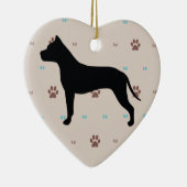 American Staffordshire Terrier Keramisch Ornament (Rechts)