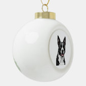 American Staffordshire Terrier Keramische Bal Ornament (Links)