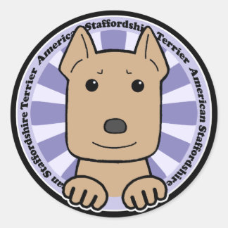 American Staffordshire Terrier Ronde Sticker