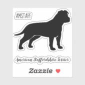 American Staffordshire Terrier Silhouette AmStaff Sticker (Vel)