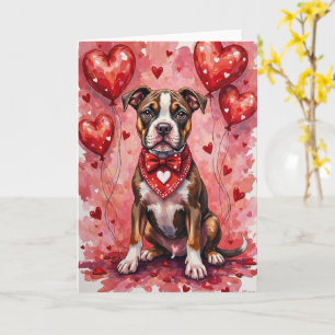 American Staffordshire Terrier Valentijnshond Kaart