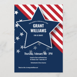 American Star Fundraiser Invitation Kaart