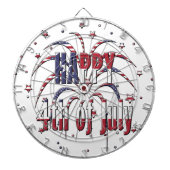 American Stars and Stripes Happy 4th van juli Dartbord (Voorkant)