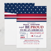 American Stars Invitation Kaart (Voorkant / Achterkant)