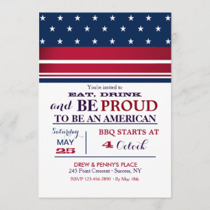 American Stars Invitation Kaart