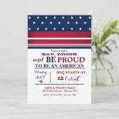 American Stars Uitnodiging (Staand voorkant)