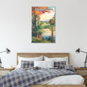 American Steel & Wire Co Fence Roadside Scene Canvas Afdruk (Insitu (Slaapkamer))