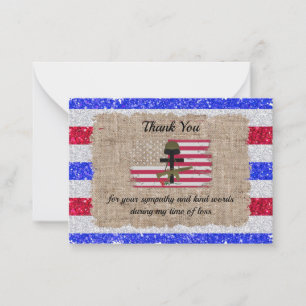 American Striped bedankkaart Notitiekaartje