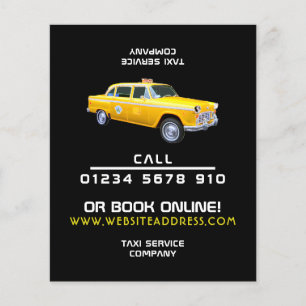 American Style Taxi Cab met Price List Flyer