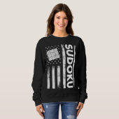 American Sudoku Puzzle Outfit USA Flag Trui (Voorkant volledig)