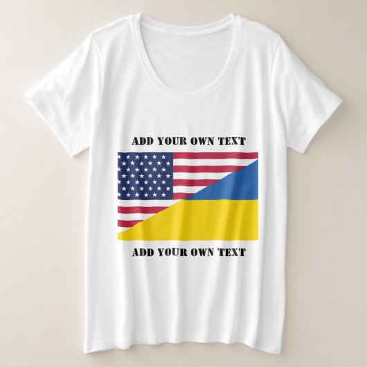 American support towards Ukraine Throw Pillow Grote Maat T-shirt (Design voorkant)