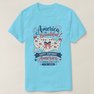 American The Beautiful 250 Viering met Strik T-shirt