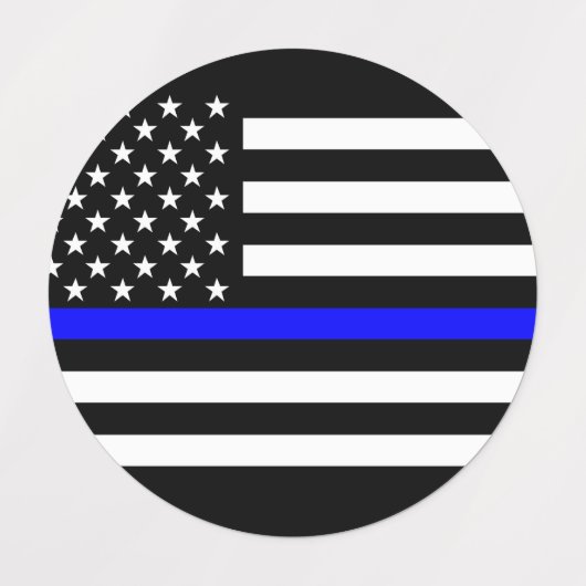 American Thin Blue Line Decor Labels (Design 1)