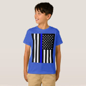 American Thin Blue Line Graphic T-shirt (Voorkant volledig)