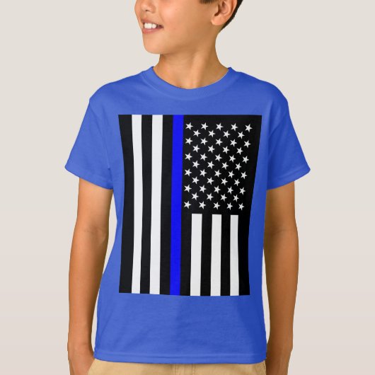 American Thin Blue Line Graphic T-shirt (Voorkant)