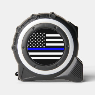 American Thin Blue Line Symbolic op een Rolmaat