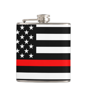 American Thin Red Line Graphic Heupfles