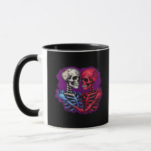 American Traditional Skeleton Holding Hands Tattoo Mok