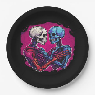 American Traditional Skeleton Holding Hands Tattoo Papieren Bordje