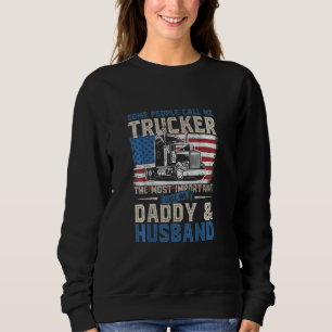 American Trucker Dad Husband Father ons Vlag 4th Trui