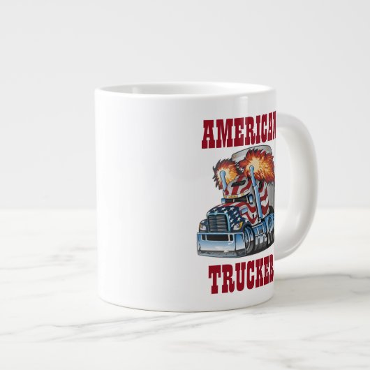 American Trucker Giant Coffee Mug (Devant droit)