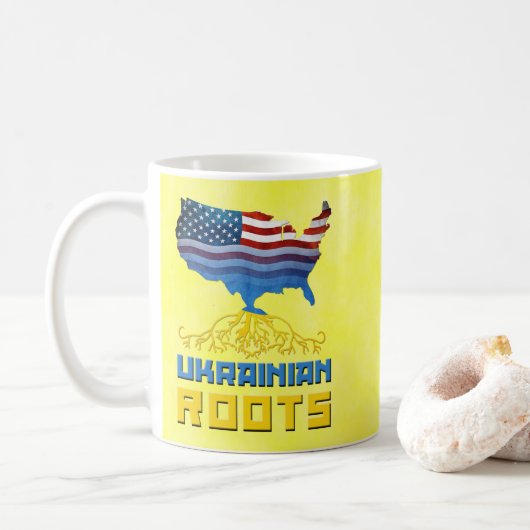 American Ukraine Roots Cup Koffiemok (Met donut)