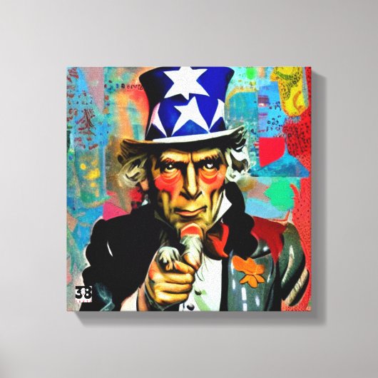 American Uncle Sam Canvas Afdruk (Voorkant)