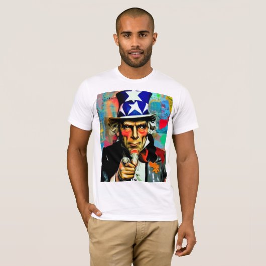 American Uncle Sam T-shirt (Voorkant volledig)