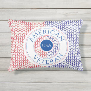 AMERICAN VETERAN Coussin extérieur / Bleu