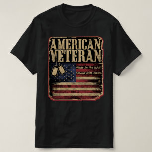 AMERICAN VETERAN USA FLAG T-SHIRT