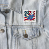 American vibe vierkante button 5,1 cm (In situ)
