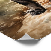 American Water Spaniel Dog Art Imprimer Poster (Coin)